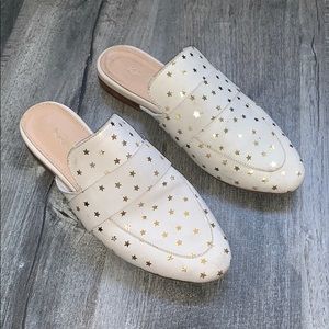 Star loafer slides - real leather   - worn